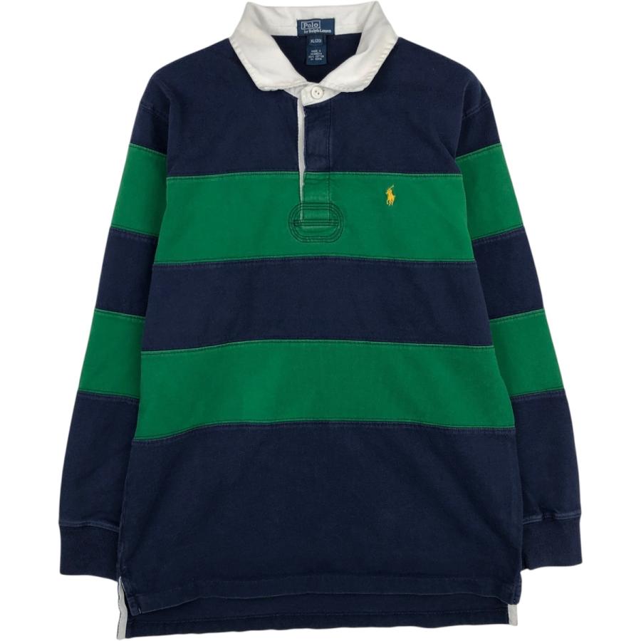 古着 ラルフローレン Ralph Lauren POLO by Ralph Lauren ボーダー柄 長袖 ラガーシャツ レディースM相当/eaa633966 古着 ラルフローレン Ralph Lauren POLO by ボーダー柄 長袖 ラガー