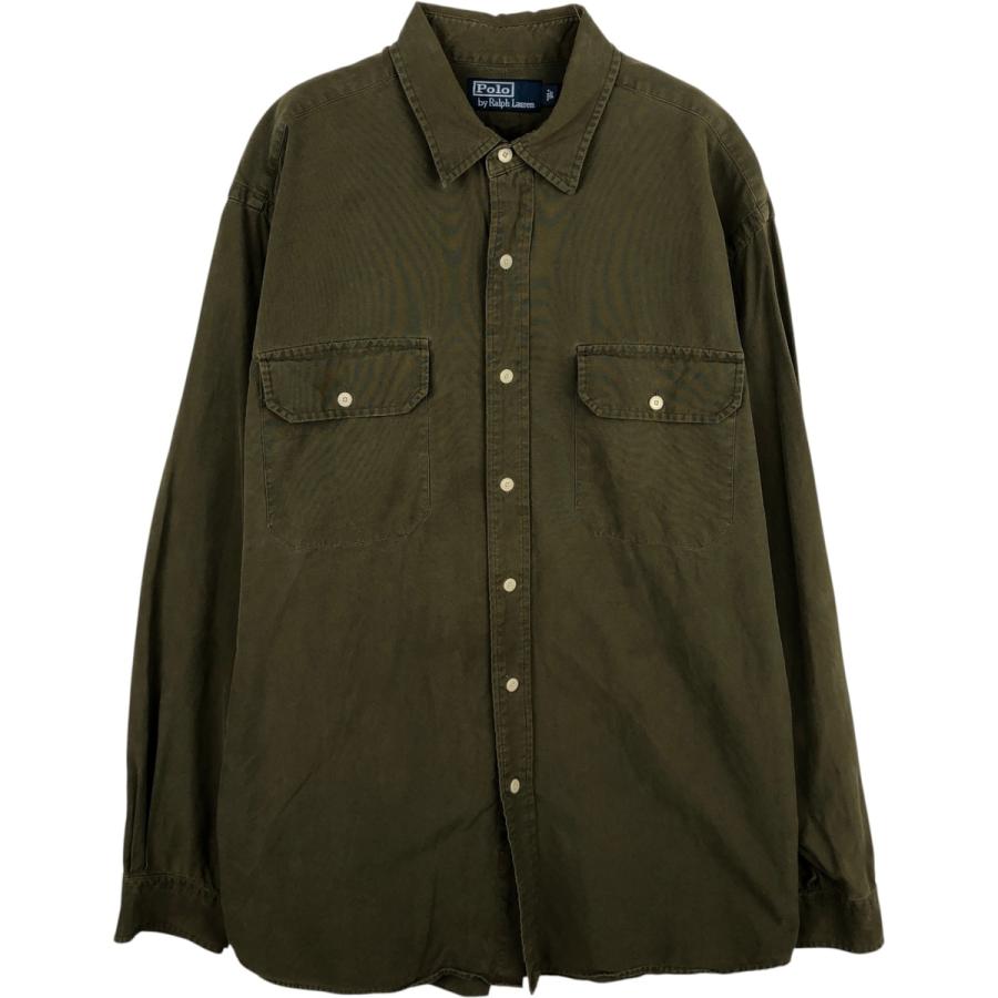 ラルフローレンＬサイズ　新品未使用 古着 ラルフローレン Ralph Lauren POLO by 長袖 コットン×シルク