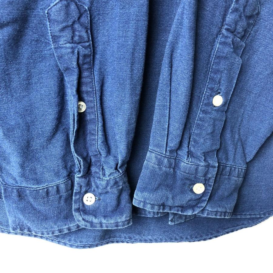 古着 ラルフローレン Ralph Lauren INDIGO OXFORD 長袖 ボタンダウン