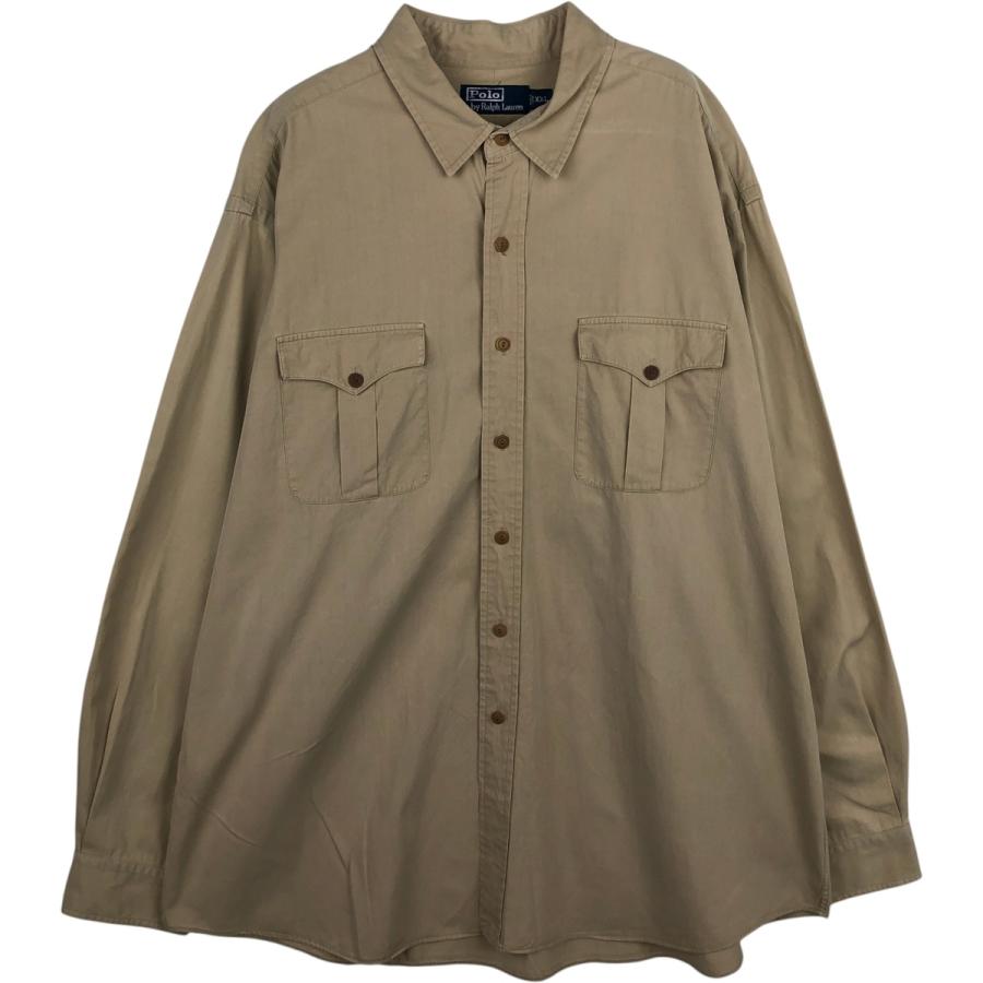 ポロ　ラルフローレン　ビンテージシャツ 古着 ラルフローレン Ralph Lauren POLO by 長袖 コットンシャツ