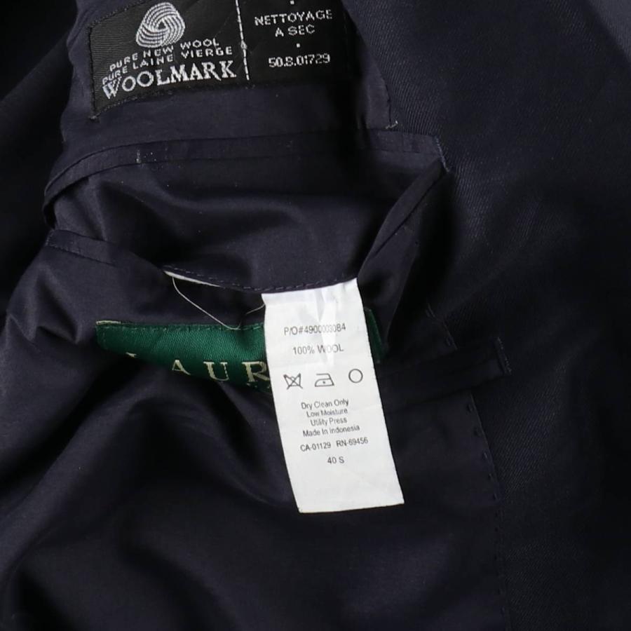 古着 ラルフローレン Ralph Lauren LAUREN ローレン 紺ブレザー