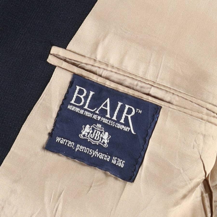 古着 Blair 紺ブレザー テーラードジャケット メンズM相当 肩パットあり/eaa634737 古着 Blair 紺ブレザー テーラードジャケット メンズM相当 肩パット