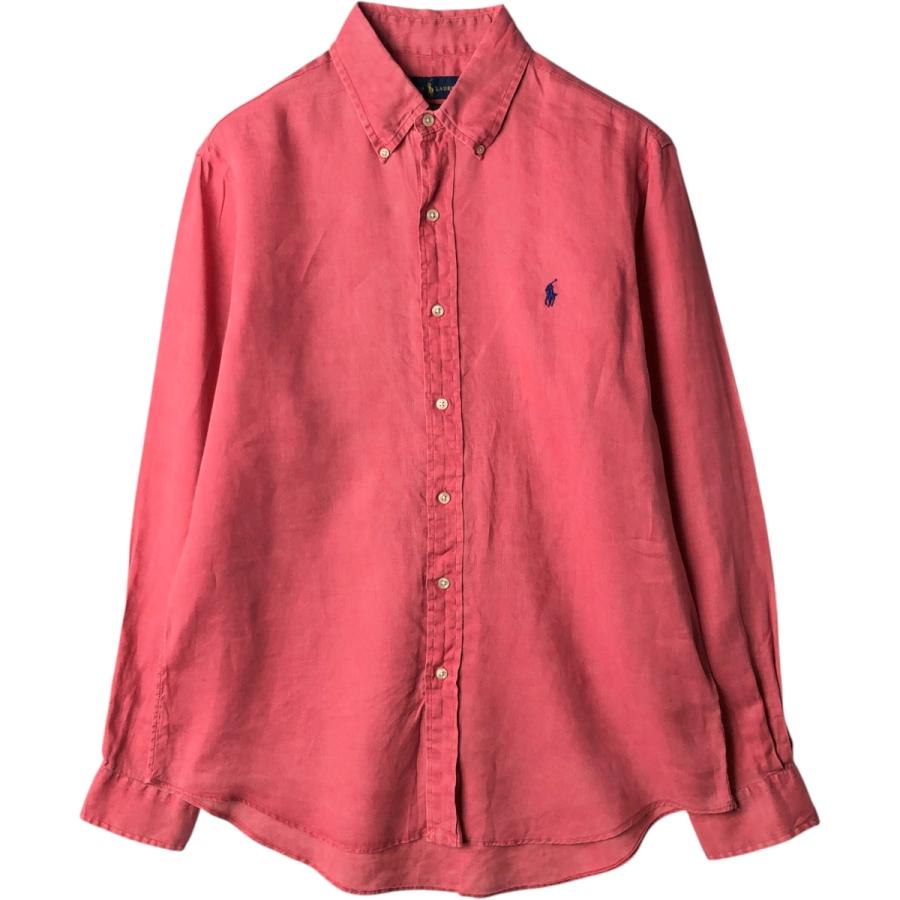 RALPH LAUREN Ocean Wash リネン ボタンダウンシャツ 古着 ラルフローレン Ralph Lauren OCEAN WASH LINEN 長袖 リネン