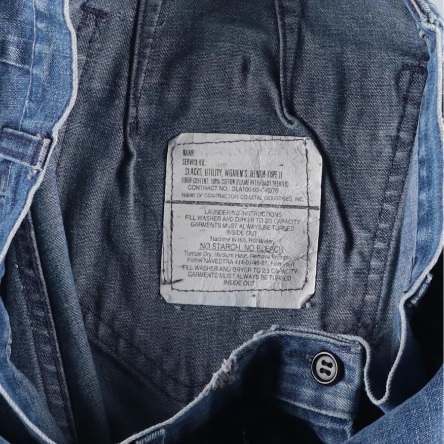 古着 90年代 U.S.NAVY 米軍実品 デニム セーラーパンツ フレアパンツ USA製 16L レディースL(w28)相当 ヴィンテージ /eaa635521_2