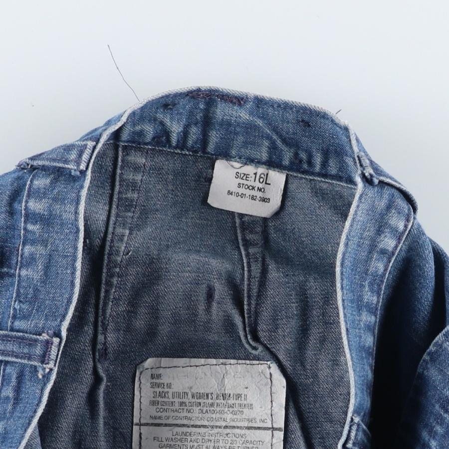 古着 90年代 U.S.NAVY 米軍実品 デニム セーラーパンツ フレアパンツ USA製 16L レディースL(w28)相当 ヴィンテージ /eaa635521_3