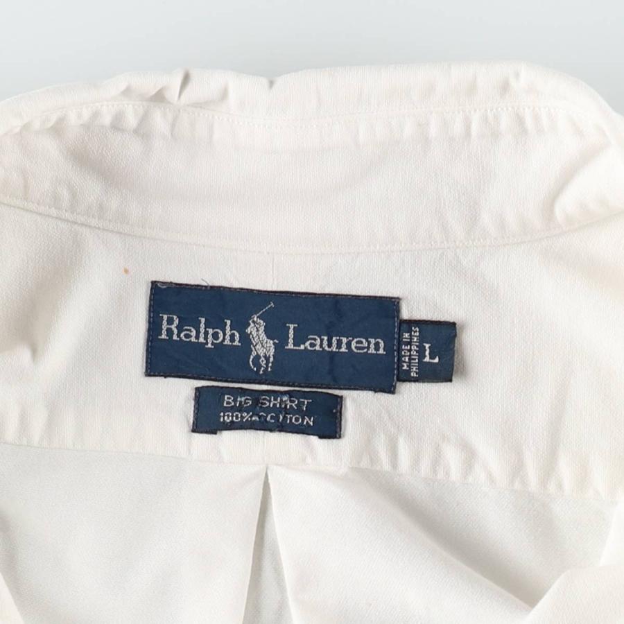 古着 ラルフローレン Ralph Lauren BIG SHIRT 長袖 ボタンダウンシャツ