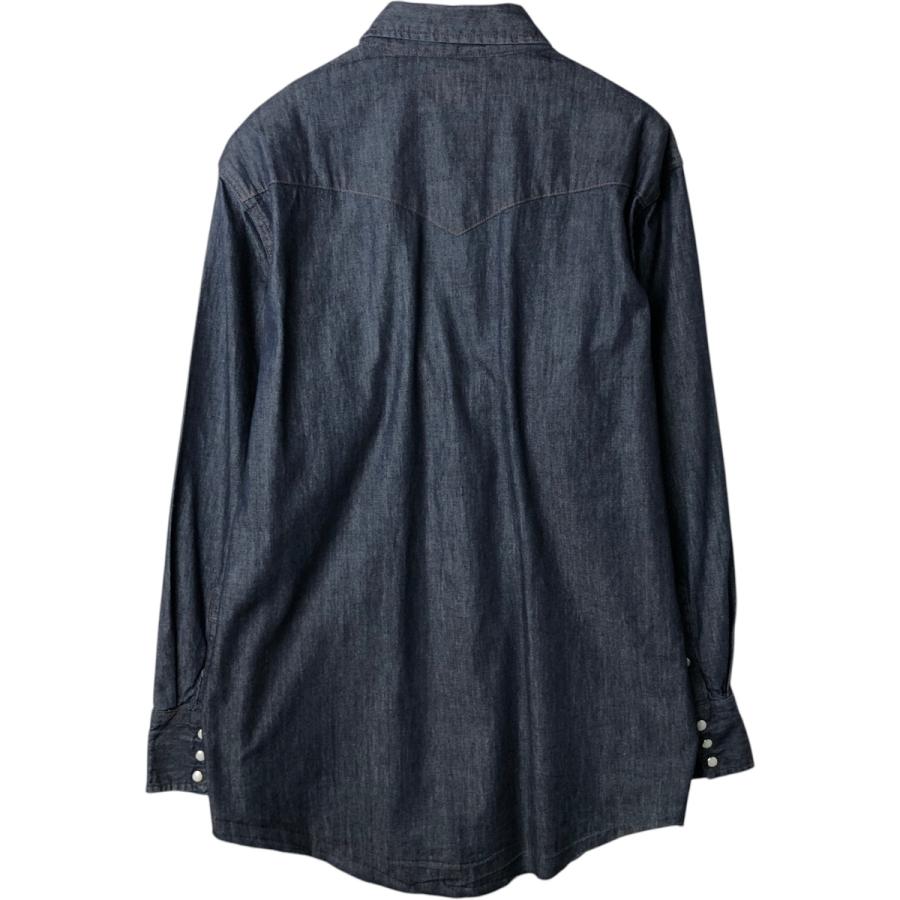 Wrangler（ラングラー） 古着 濃紺 長袖 デニムウエスタンシャツ