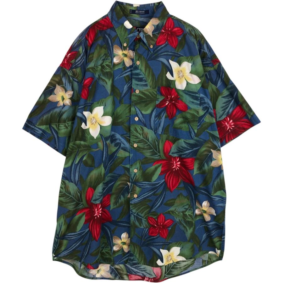 古着 ラルフローレン Ralph Lauren CHAPS チャップス 花柄 ボタンダウン ハワイアンアロハシャツ メンズL相当/eaa635673 古着 ラルフローレン Ralph Lauren CHAPS チャップス 花柄 ボタン