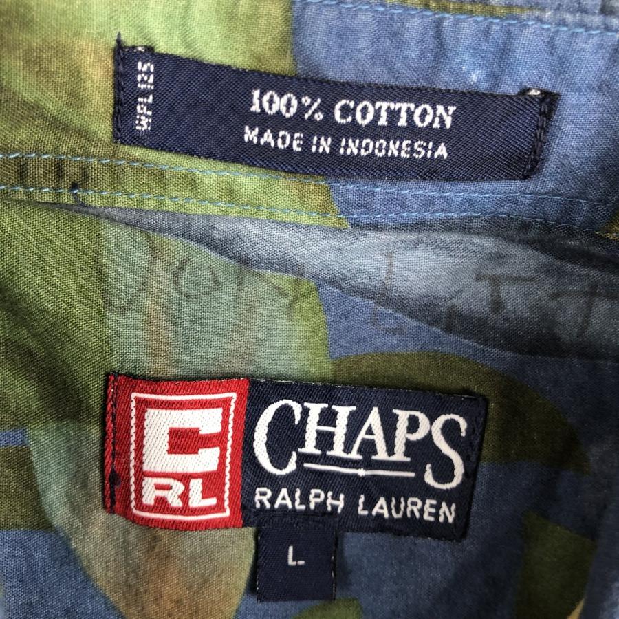 古着 ラルフローレン Ralph Lauren CHAPS チャップス 花柄 ボタン