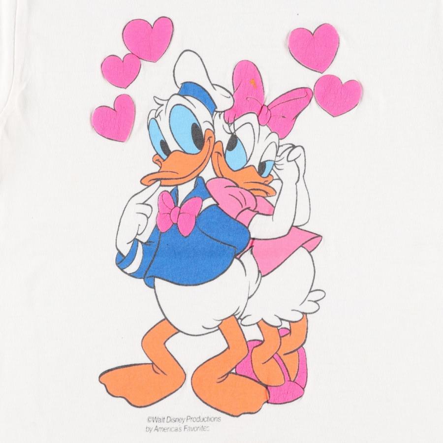 古着 90年代 AMERICA’S FAVORITES DONALD DUCK &amp; DAISY DUCK ドナルドダック &amp; デイジーダック キャラクタープリントTシャツ USA製 レディースM相当 ヴィンテージ/eaa635804 古着 90年代 AMERICA'S FAVORITES DONALD DUCK & DAISY DUCK ドナルド