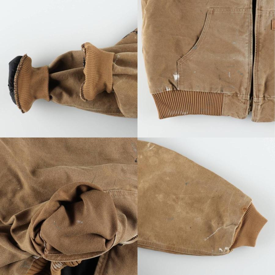 古着 カーハート Carhartt アクティブジャケット中綿入り ペイント ダックフルジップパーカー メンズXL相当/eaa636531 Carhartt（カーハート） 古着 アクティブジャケット中綿入り ペイント