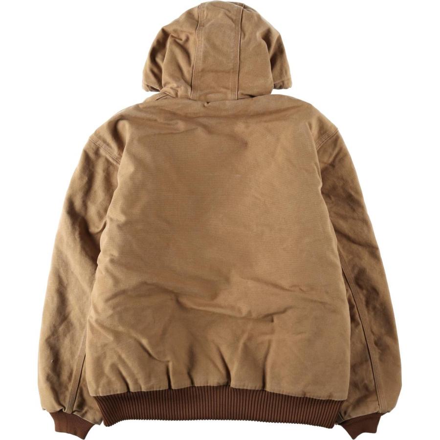 古着 カーハート Carhartt アクティブジャケット 中綿入り ダックフルジップパーカー USA製 メンズL相当/eaa636535 Carhartt（カーハート） 古着 アクティブジャケット 中綿入り ダック