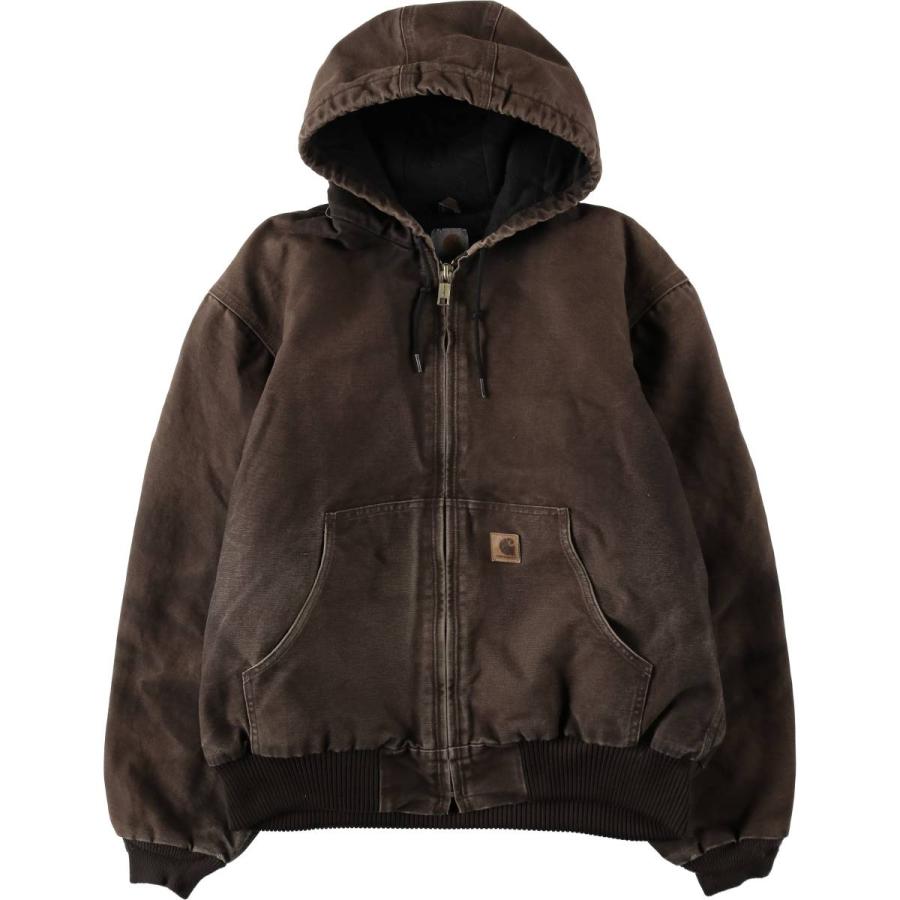 【希少】カーハート アクティブジャケット 90s ダッグパーカー USA製 中綿 Carhartt（カーハート） 古着 アクティブジャケット 中綿入り ダック