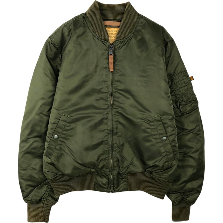 古着 民間品 アルファ ALPHA 中綿入り ミリタリー フライトジャケット メンズL相当/eaa636586 古着 民間品 アルファ ALPHA 中綿入り ミリタリー フライトジャケット