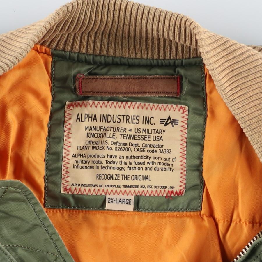 古着 民間品 アルファ ALPHA MA-1タイプ 中綿入り ミリタリー フライト