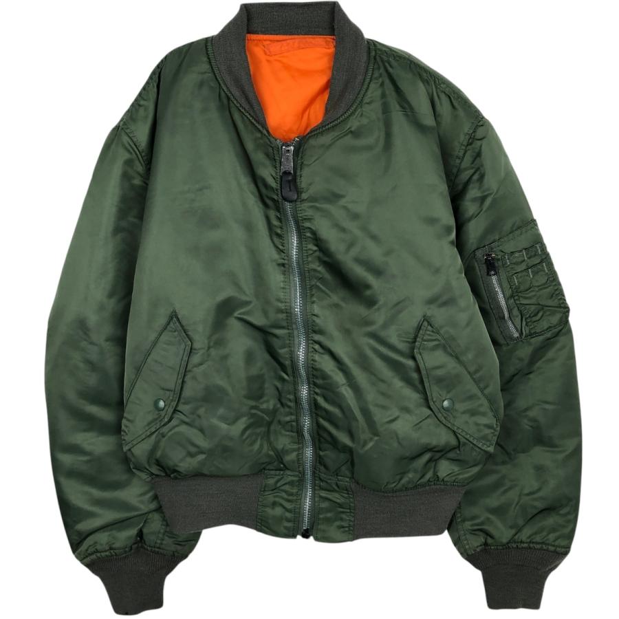 【美品】90s ALPHAMA-1 フライトジャケット 中綿入り M サイズ 古着 90年代 民間品 アルファ ALPHA MA-1タイプ 中綿入り ミリタリー