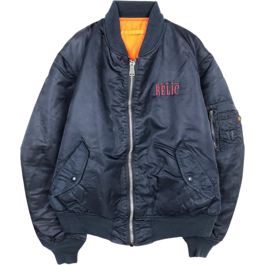 【美品】90s ALPHAMA-1 フライトジャケット 中綿入り M サイズ 古着 90年代 民間品 アルファ ALPHA MA-1タイプ 中綿入り ミリタリー