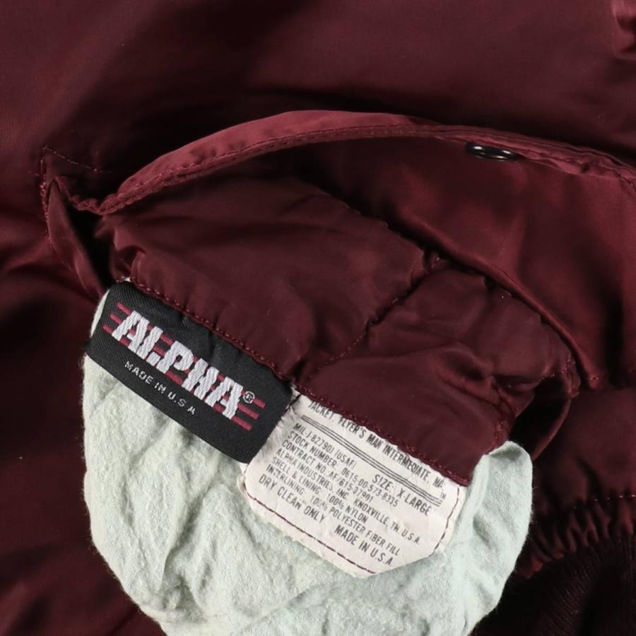 古着 80~90年代 民間品 アルファ ALPHA MA-1タイプ 中綿入り