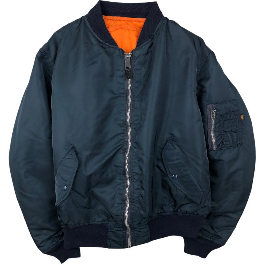 【美品】90s ALPHAMA-1 フライトジャケット 中綿入り M サイズ 古着 90年代 民間品 アルファ ALPHA MA-1タイプ 中綿入り ミリタリー