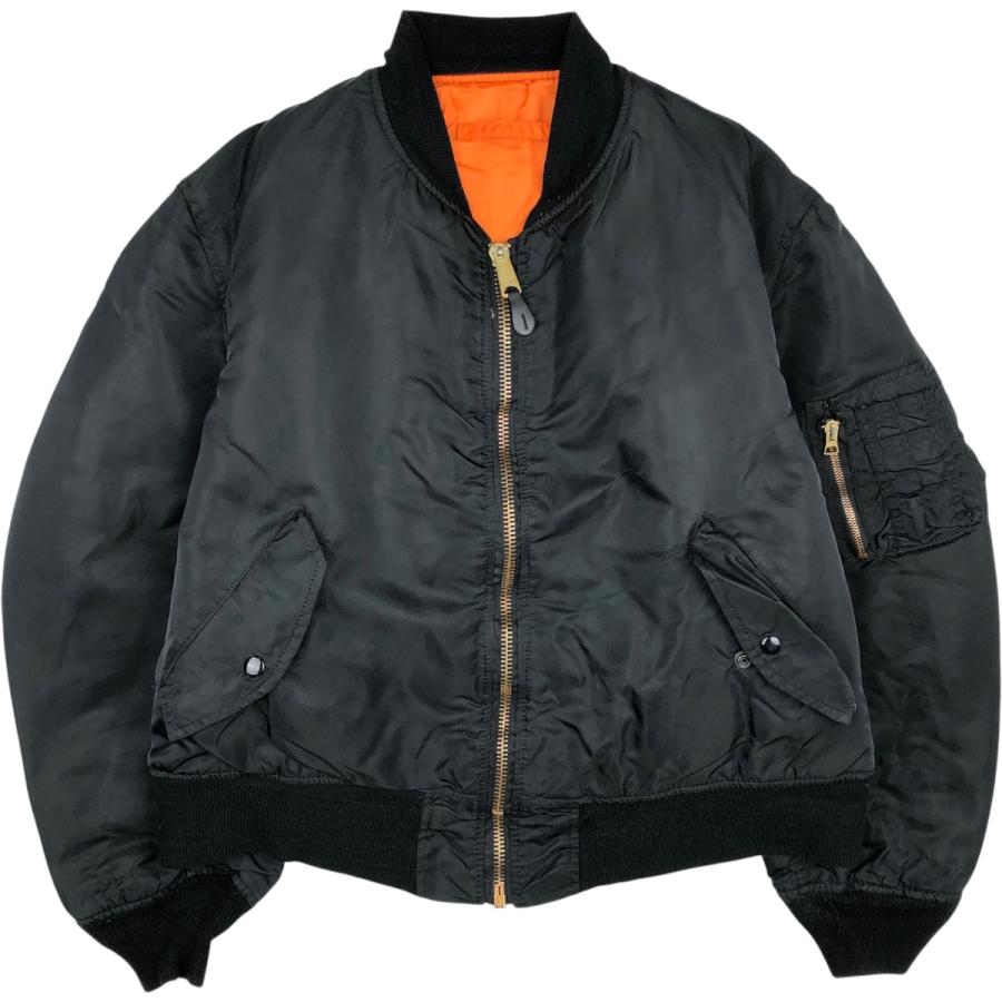 【美品】90s ALPHAMA-1 フライトジャケット 中綿入り M サイズ 古着 90年代 民間品 アルファ ALPHA MA-1タイプ 中綿入り ミリタリー