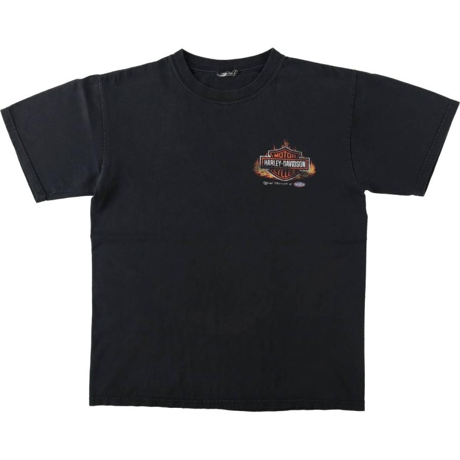 Harley-Davidson Tシャツ ファイヤーパターン M ハーレー 古着 ハーレーダビッドソン Harley-Davidson ファイヤーパターン