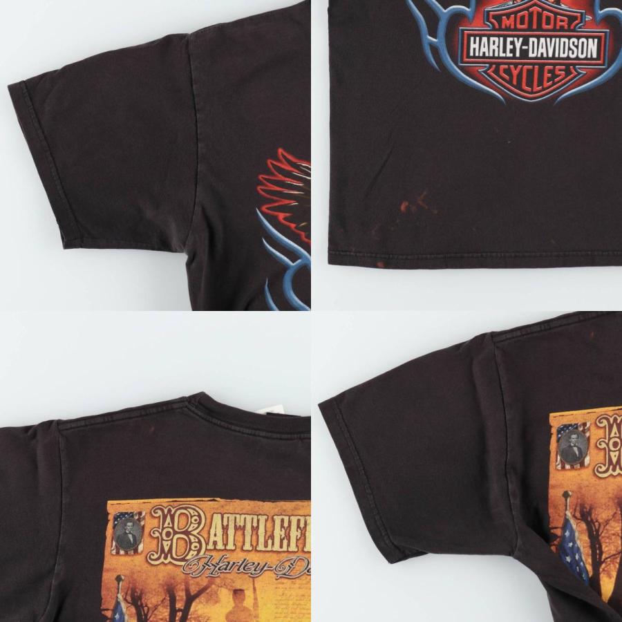 古着 ハーレーダビッドソン Harley-Davidson 鷲柄 イーグル柄 モーター