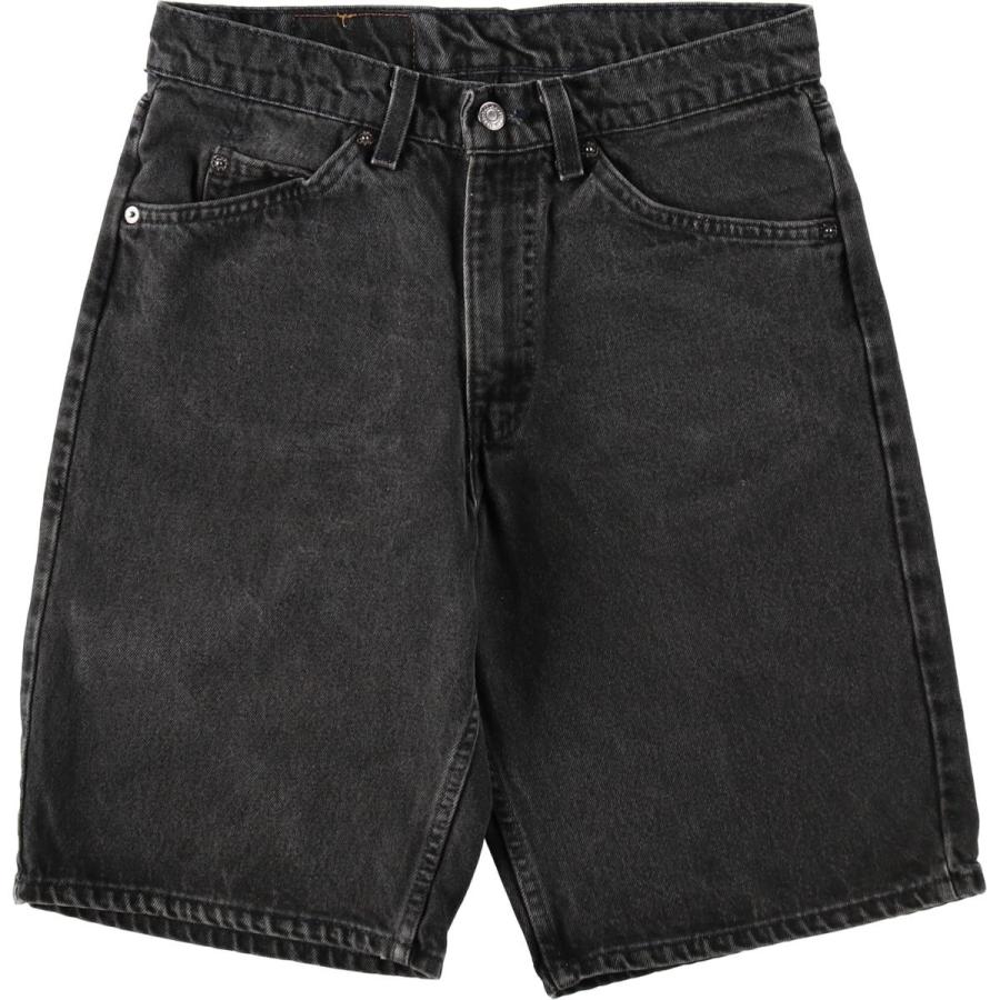 90’sリーバイス550オレンジタブ先染めブラックデニムショートパンツ　W36 Levi's（リーバイス） 古着 90年代 550 RELAXED FIT オレンジタブ