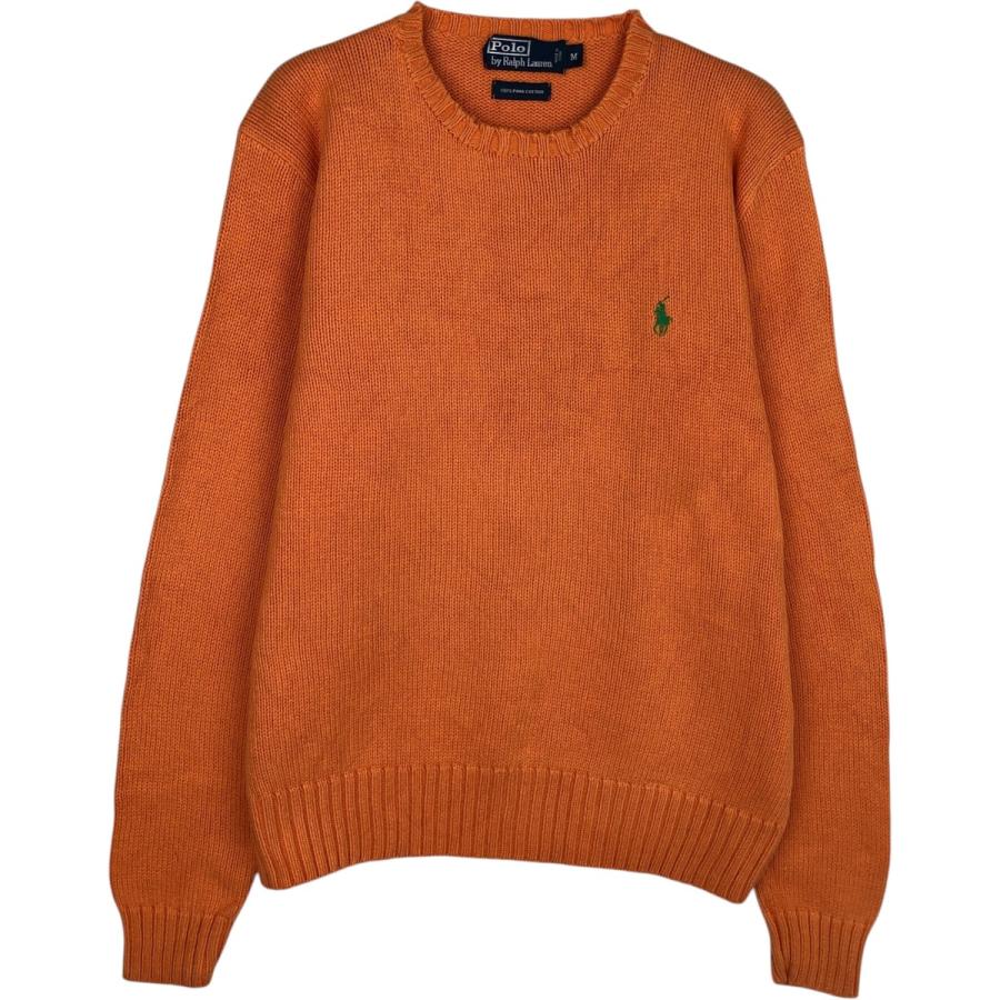 美品 現行 ポロ ラルフローレン ピマコットン ニット セーター グレー M 古着 ラルフローレン Ralph Lauren POLO by ピマコットンニット