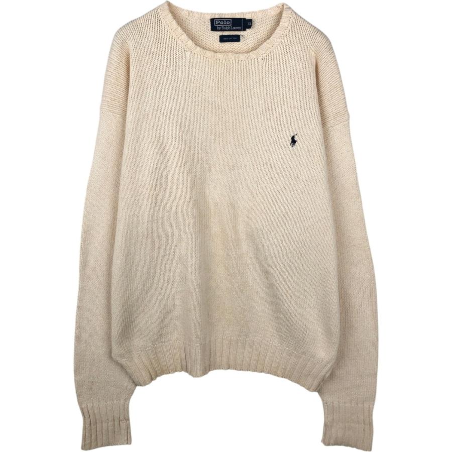 古着 ラルフローレン Ralph Lauren POLO by Ralph Lauren コットンニットセーター メンズXL相当/eaa637169 古着 ラルフローレン Ralph Lauren POLO by コットンニットセーター