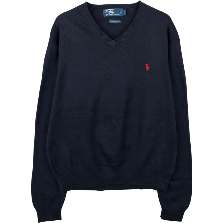 美品 POLO RALPH LAURENラルフローレン ピマコットン Sサイズ 古着 ラルフローレン Ralph Lauren POLO by Vネック ピマコットン