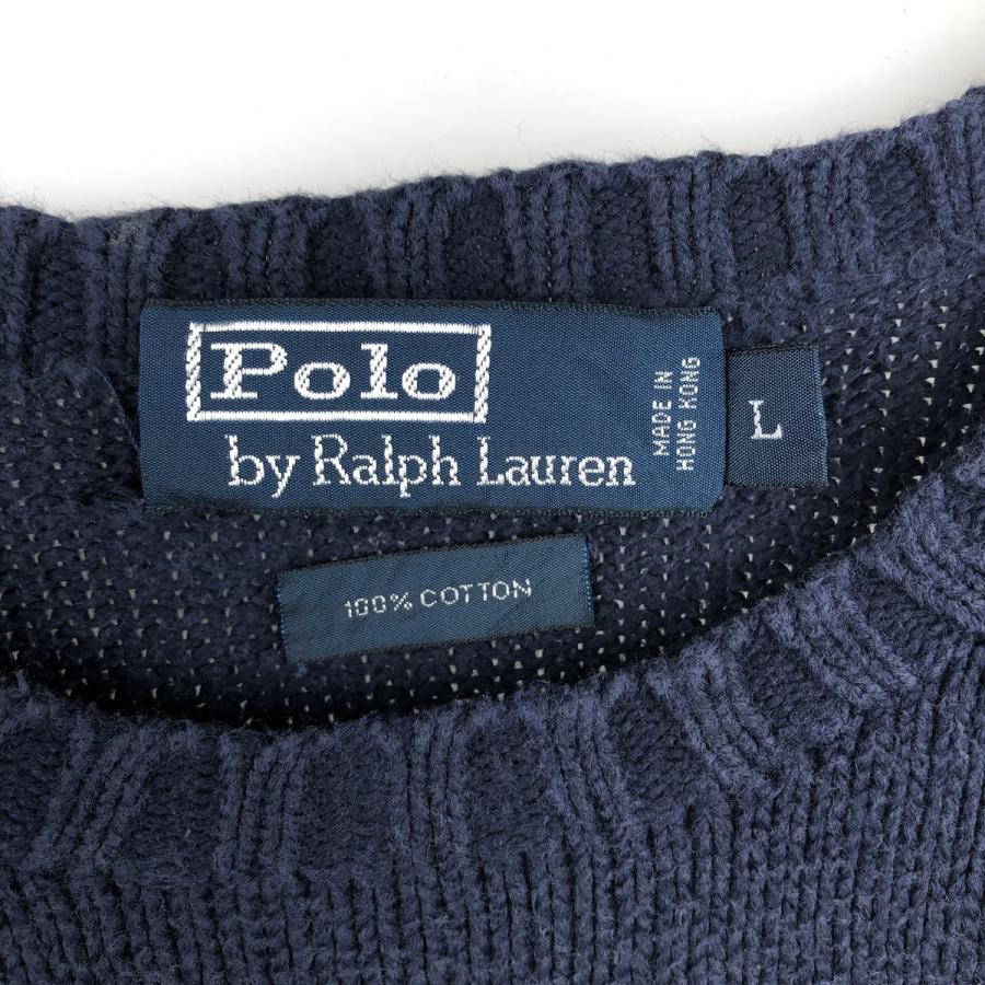 古着 ラルフローレン Ralph Lauren POLO by Ralph Lauren コットンニットセーター メンズL相当/eaa637270 古着 ラルフローレン Ralph Lauren POLO by コットンニットセーター