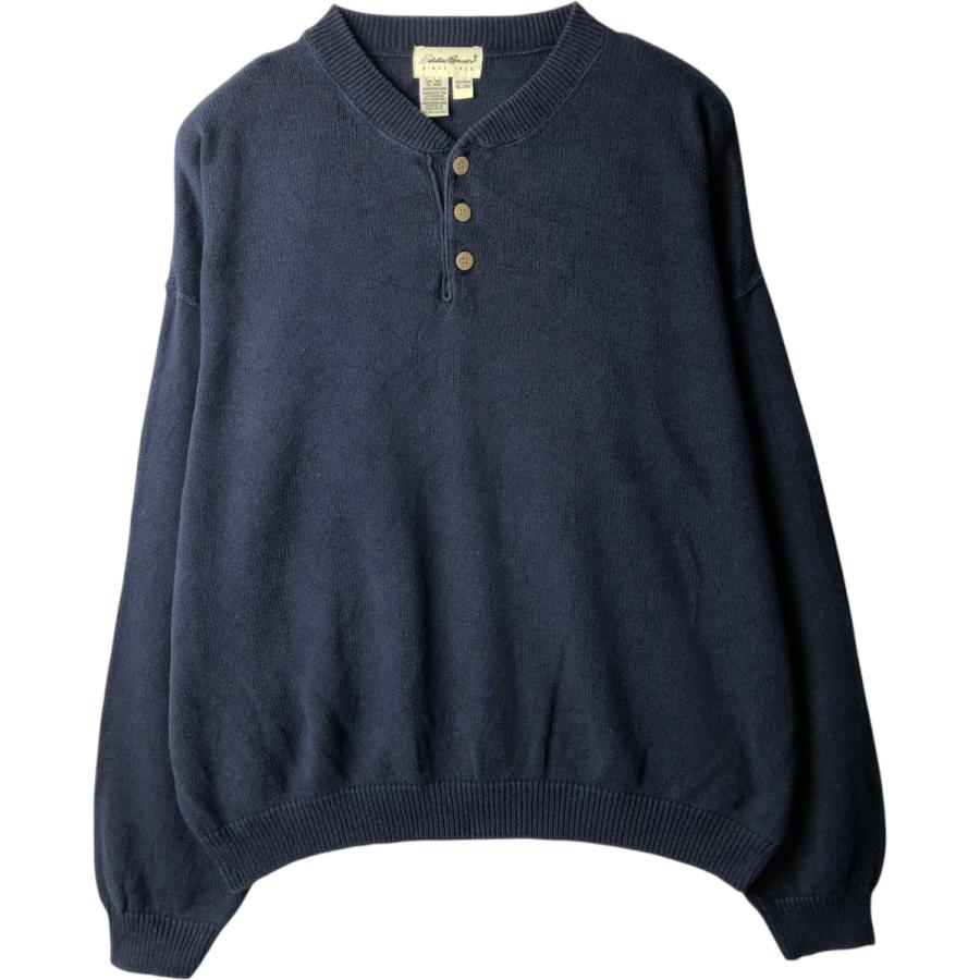 Eddie Bauer（エディーバウアー） 古着 ヘンリーネック コットンニット 