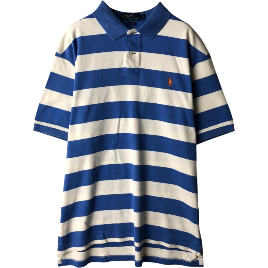 新品　ラルフローレンボーダーポロシャツメンズ　　　　 　　　XS 古着 ラルフローレン Ralph Lauren POLO by 半袖 ボーダー ポロシャツ