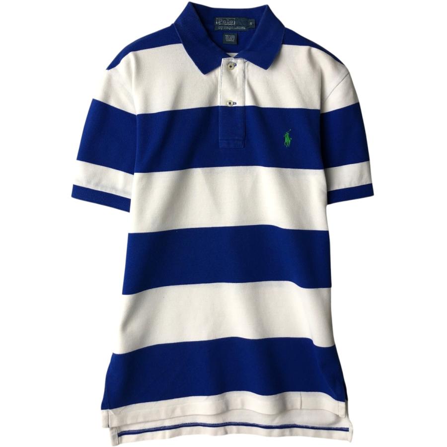 古着 ラルフローレン Ralph Lauren POLO by Ralph Lauren 半袖 ボーダー ポロシャツ メンズS相当/eaa637458 古着 ラルフローレン Ralph Lauren POLO by 半袖 ボーダー ポロシャツ
