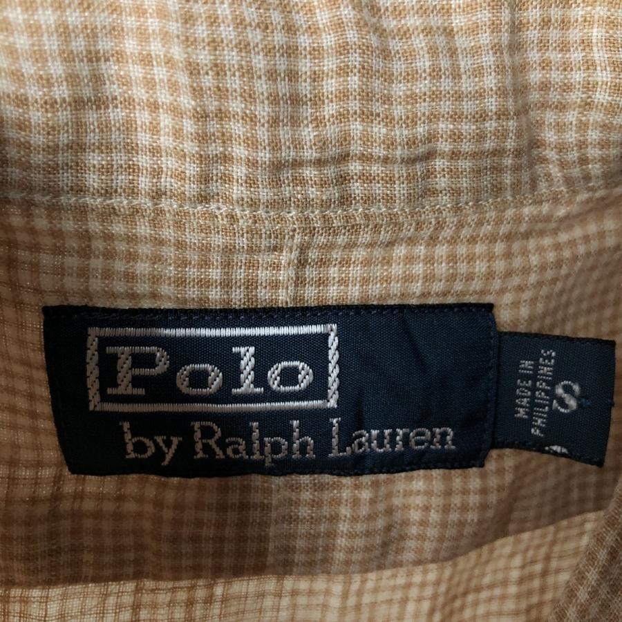古着 ラルフローレン Ralph Lauren POLO by チェック柄 長袖 リネン