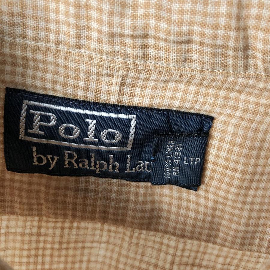 古着 ラルフローレン Ralph Lauren POLO by Ralph Lauren チェック柄 長袖 リネンシャツ メンズS相当/eaa637792 古着 ラルフローレン Ralph Lauren POLO by チェック柄 長袖 リネン