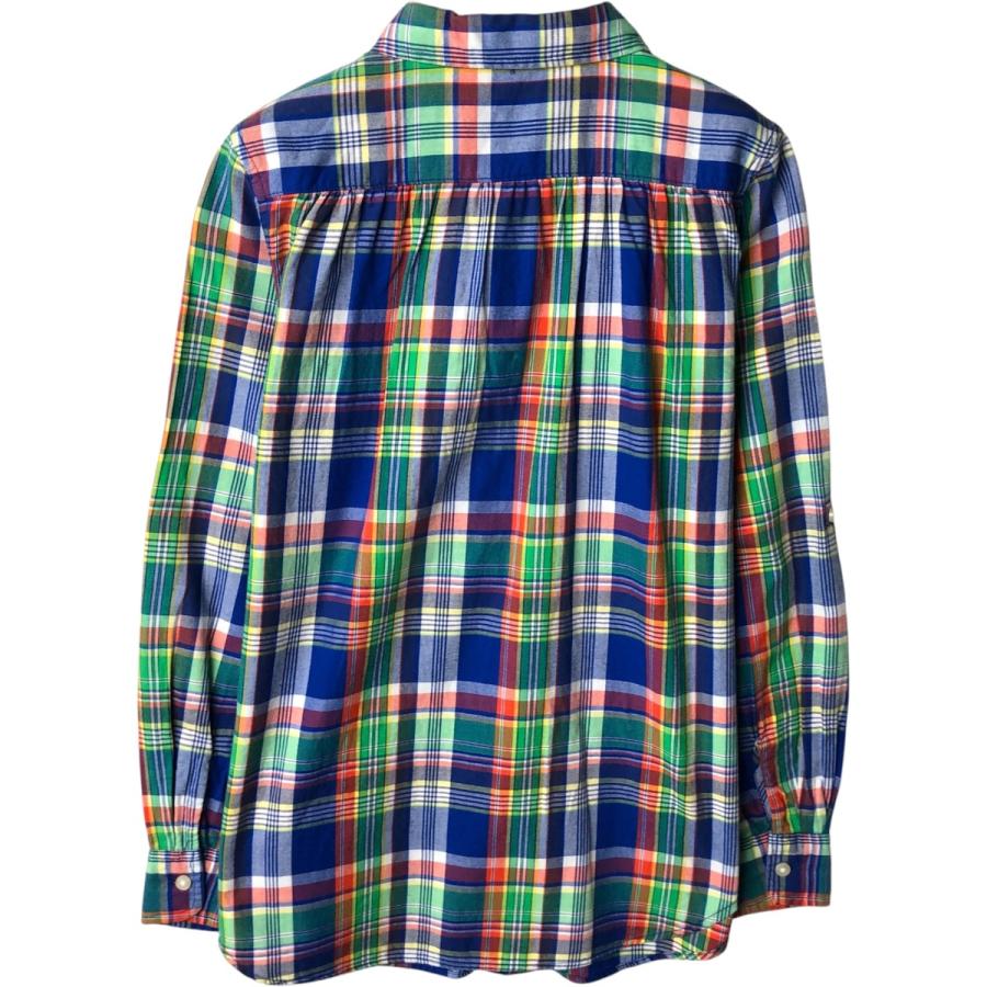 古着 ラルフローレン Ralph Lauren フリル 長袖 コットンチェックシャツ レディースXS相当/eaa637799 古着 ラルフローレン Ralph Lauren フリル 長袖 コットンチェック