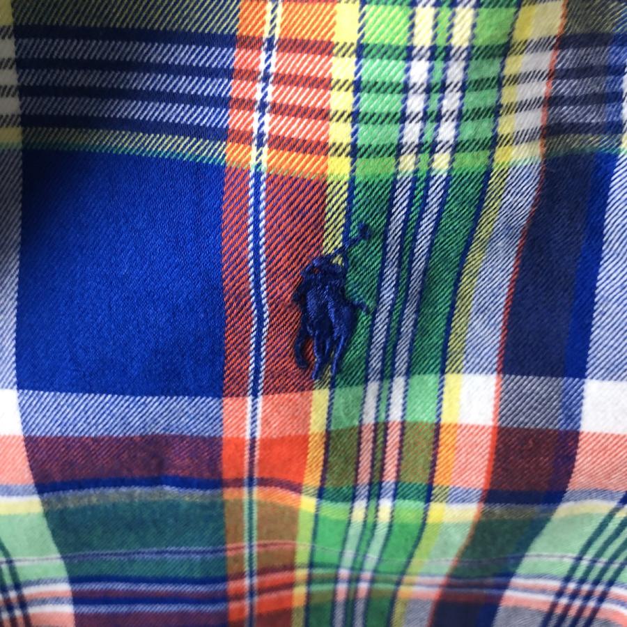 古着 ラルフローレン Ralph Lauren フリル 長袖 コットンチェック
