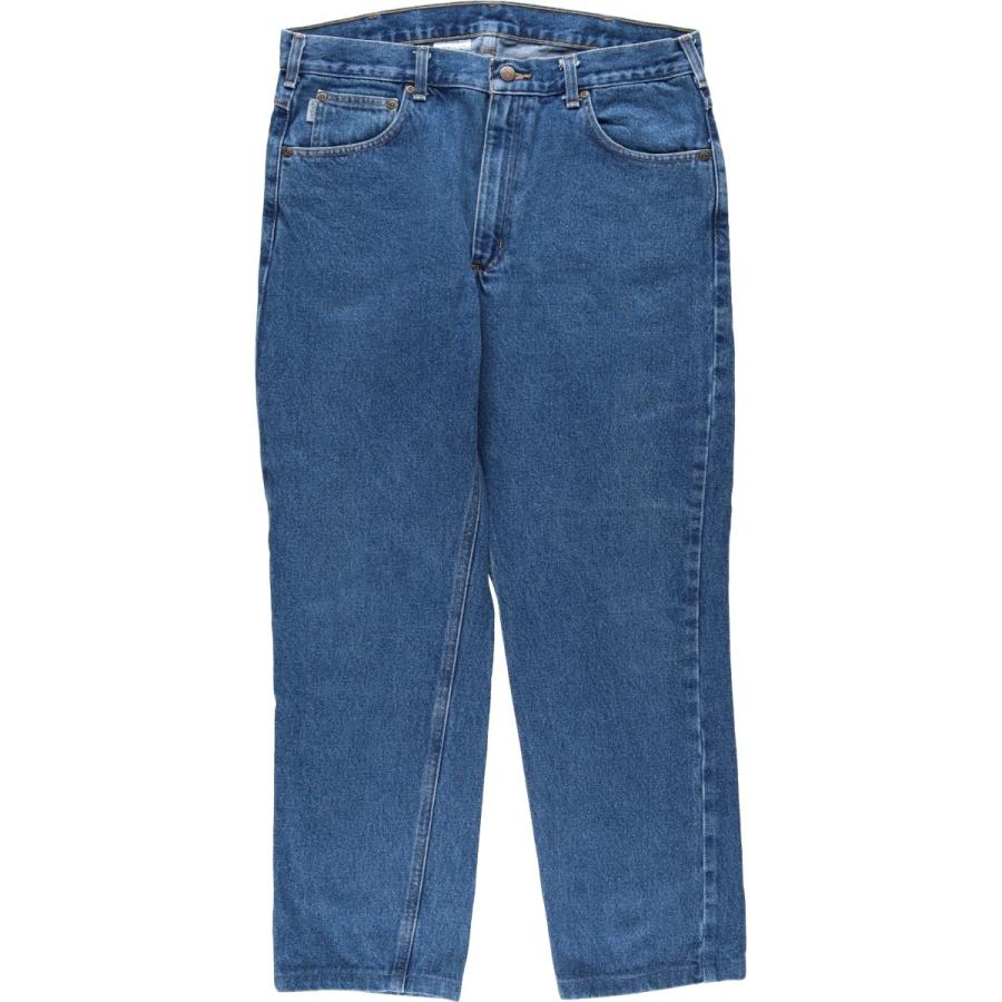古着 カーハート Carhartt Traditional FIT ロゴパッチ テーパードデニムパンツ メンズw37相当/eaa637886 Carhartt（カーハート） 古着 Carhartt Traditional FIT ロゴパッチ