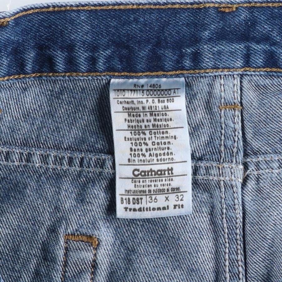 古着 カーハート Carhartt Traditional FIT ロゴパッチ テーパードデニムパンツ メンズw37相当/eaa637886 Carhartt（カーハート） 古着 Carhartt Traditional FIT ロゴパッチ
