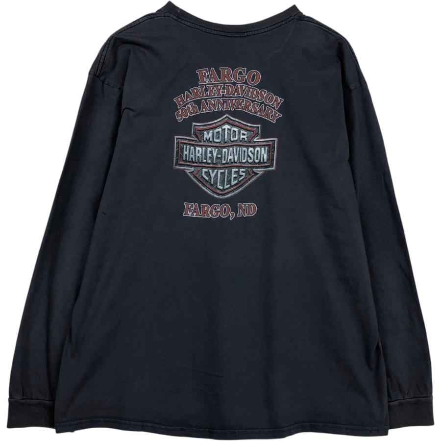 古着 ハーレーダビッドソン Harley-Davidson 鷲柄 イーグル柄 ロングT 