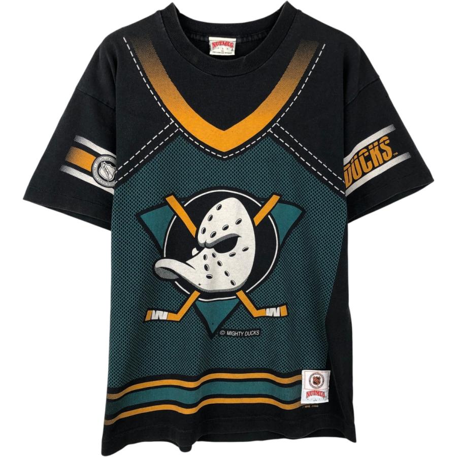 古着 90年代 NUTMEG NHL アナハイムマイティ ダックス オールオーバー 