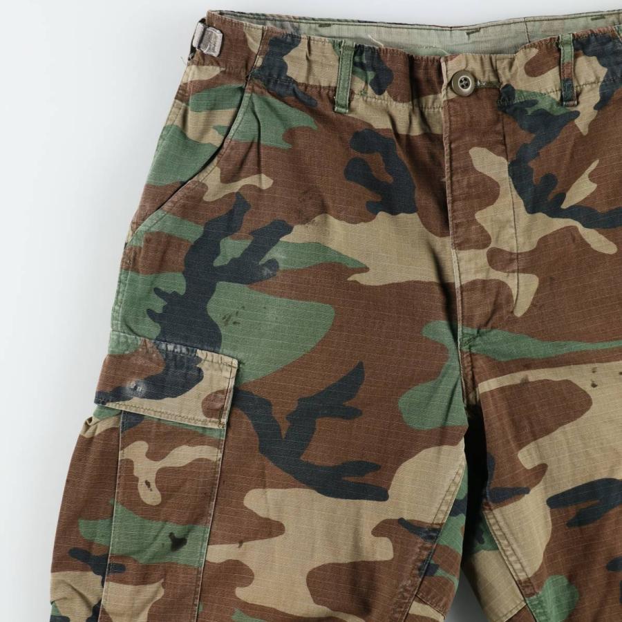 USA古着 米軍実物 80s ウッドランドカモ リップストップ ハーフパンツ 古着 80年代 米軍実品 ウッドランドカモ リップストップ ミリタリー