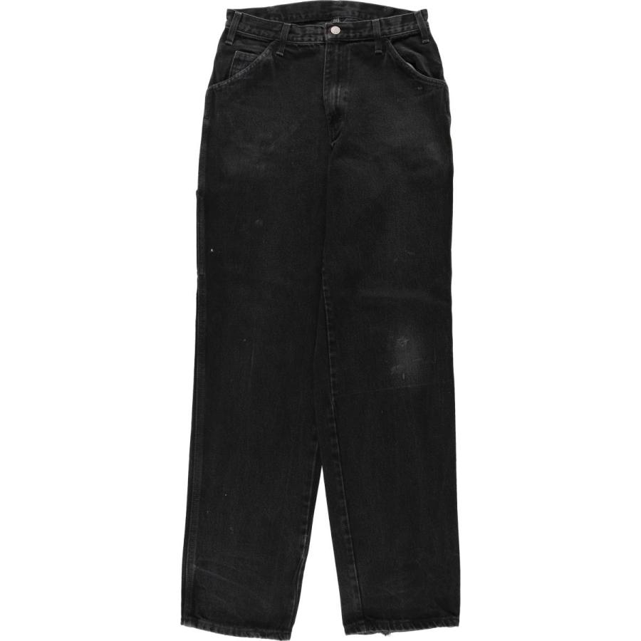 ディッキーズDickies古着ダブルニーブラックデニムペインターパンツM358 Dickies（ディッキーズ） 古着 ブラックデニムペインターパンツ メンズ