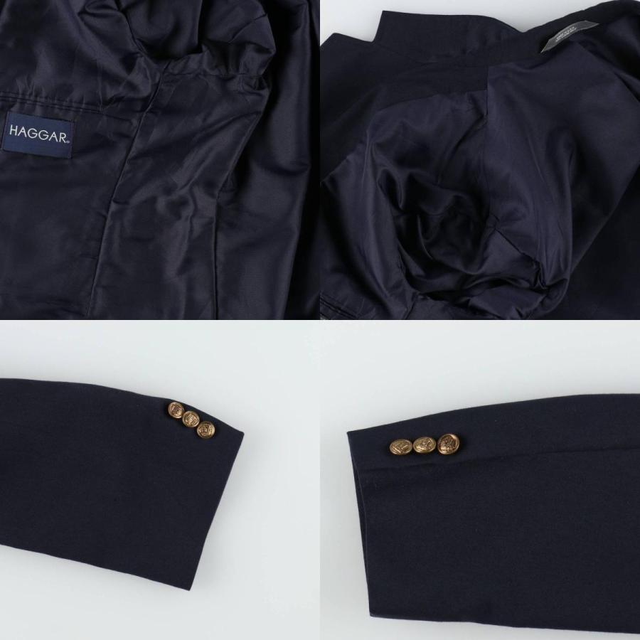 古着 ハガー HAGGAR 紺ブレザー テーラードジャケット USA製 メンズL 