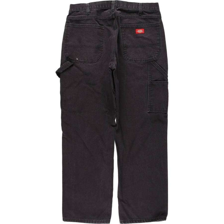 ディッキーズDickies古着ダブルニーブラックデニムペインターパンツM358 Dickies（ディッキーズ） 古着 ダックペインターパンツ メンズw34相当