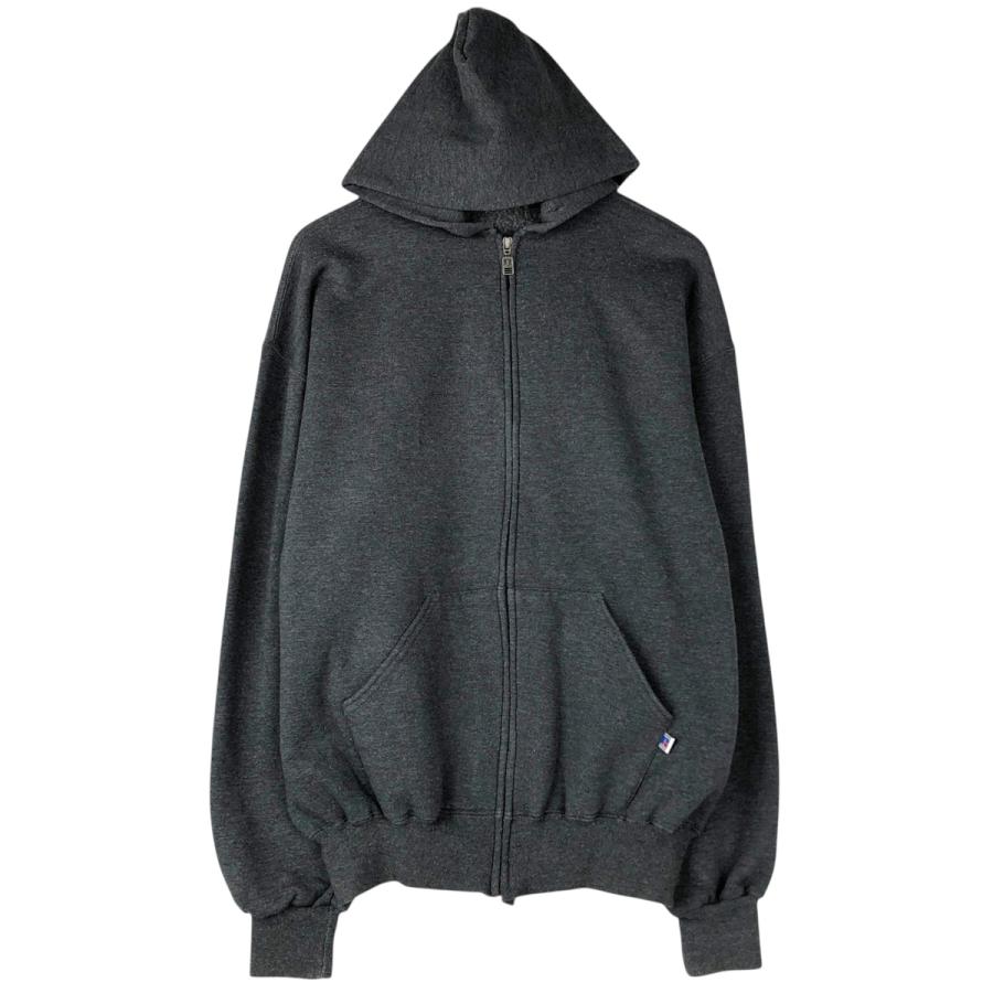 き*ち様 【お買い得②】90sラッセル【USA製】フルジップパーカー【BLACK 古着 90年代 ラッセル Russell ATHLETIC スウェットフルジップパーカー