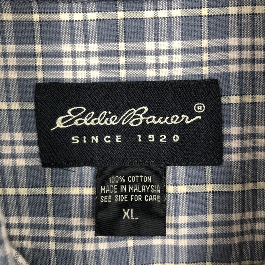 Eddie Bauer（エディーバウアー） 古着 チェック柄 半袖 ボタンダウン