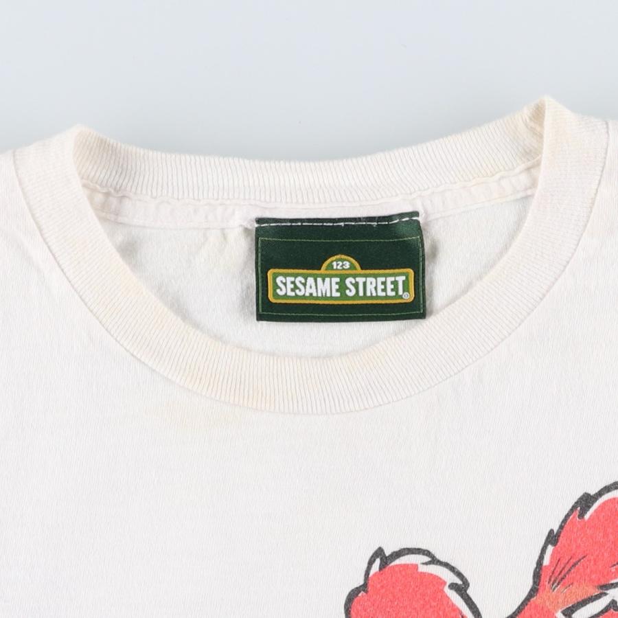 古着 SESAME STREET セサミストリート エルモ キャラクタープリントT