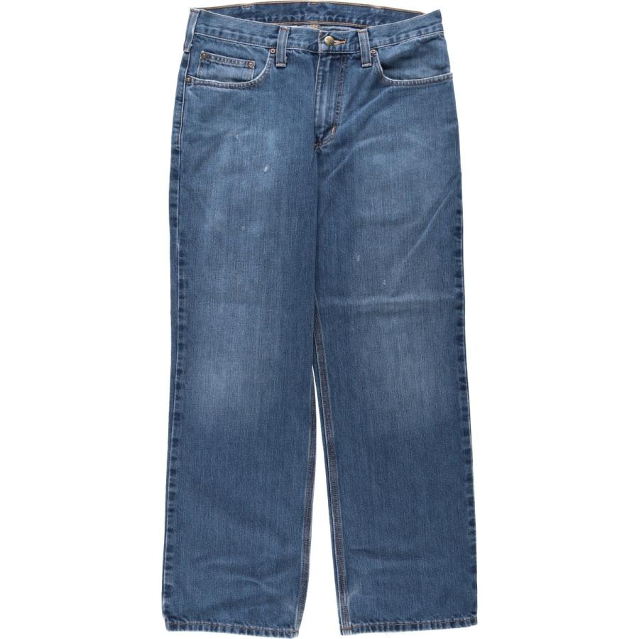 古着 カーハート Carhartt RELAXED FIT ストレートデニムパンツ メンズw33相当/eaa640501 Carhartt（カーハート） 古着 Carhartt RELAXED FIT ストレートデニム
